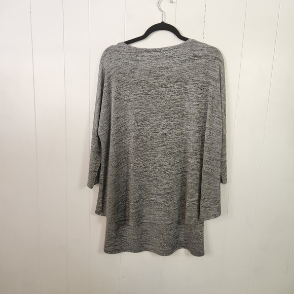 Joseph Ribkoff Slinky Red 3/4 Sleeves Top Stretchy Tunic Layered Dressy Size 10 - Picture 6 of 10